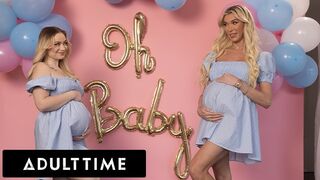 Vadító terhes barinők hármasban: Rylee Blake és Aubrey Kate kettyintenek egy hűtlen férjjel!